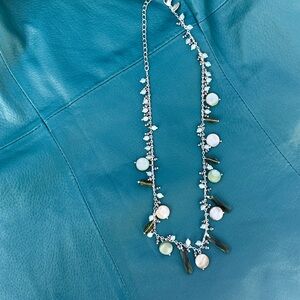 Lia Sophia Elegant Silver and Green Necklace